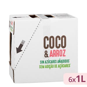 Bebida de coco y arroz sin azúcares añadidos Hacendado