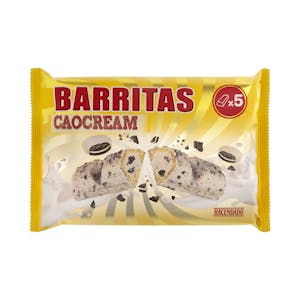 Barritas Caocream crujientes Hacendado con relleno y cobertura galleta de cacao