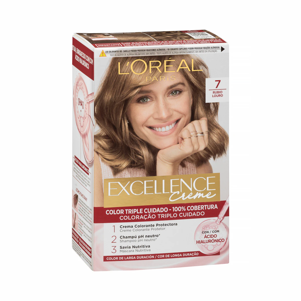 Coloración permanente 7 rubio Excellence Creme – Mercadona – صورة إعلانية للمنتج