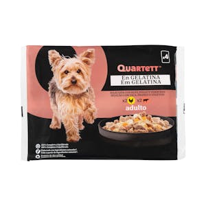 Gelatina perros adultos Quartett con buey, pollo y verduras