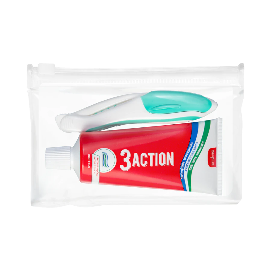 Kit de viaje higiene dental Deliplus 3 Action – Mercadona – صورة المنتج