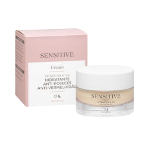 Crema facial hidratante y fortalecedora Deliplus Sensitive con vitamina K Ox