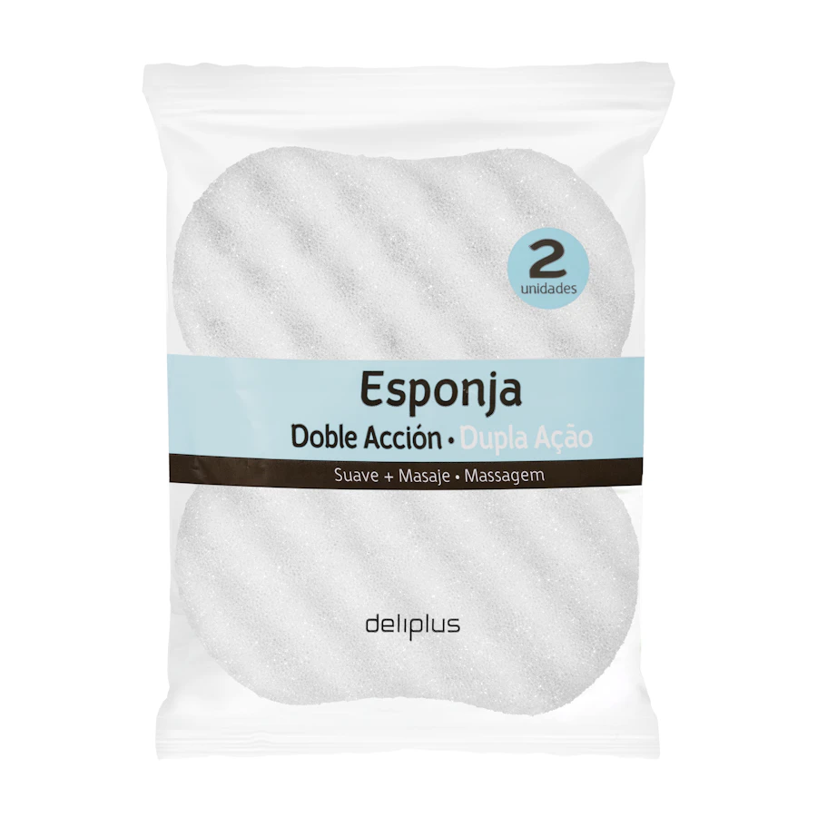 Esponja de baño doble acción suave masaje Deliplus – Mercadona – صورة المنتج