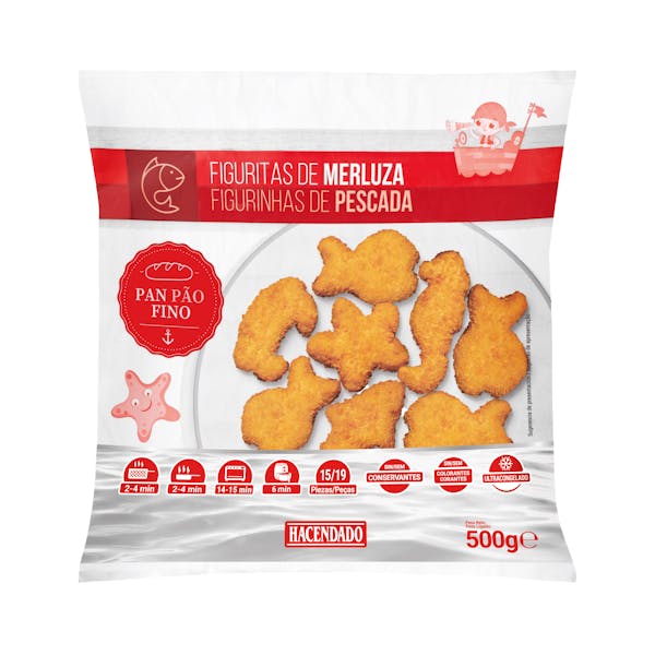 Imagen de Figuritas de merluza empanadas Hacendado ultracongeladas