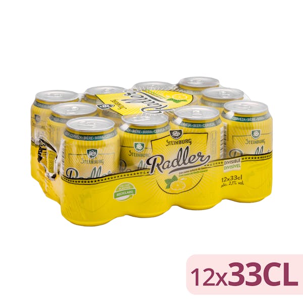 Cerveza Radler Steinburg con zumo natural de limón