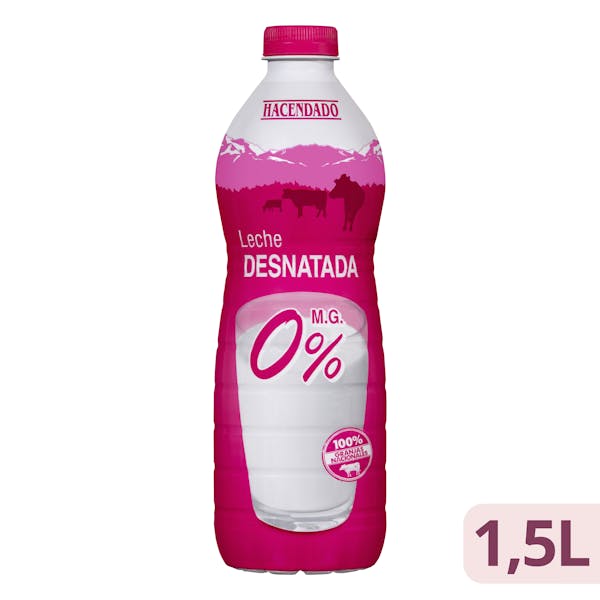 Leche desnatada Hacendado