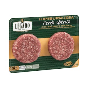 Iberian pork burger with secreto iberian El Pozo
