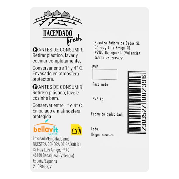 Calabaza cacahuete cortada a trozos