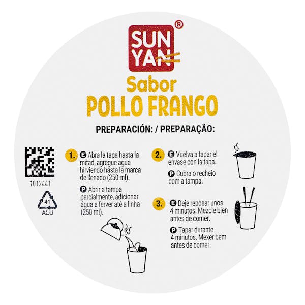 Fideos orientales sabor pollo Hacendado