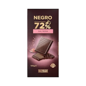 Chocolate negro 72% cacao Hacendado con sal rosa