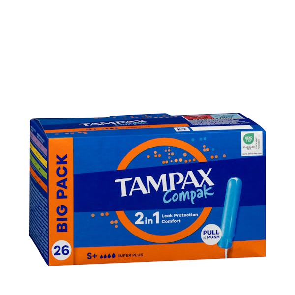 Tampones super plus Tampax Compak con aplicador