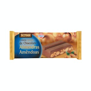 Turrón de chocolate con almendras Hacendado