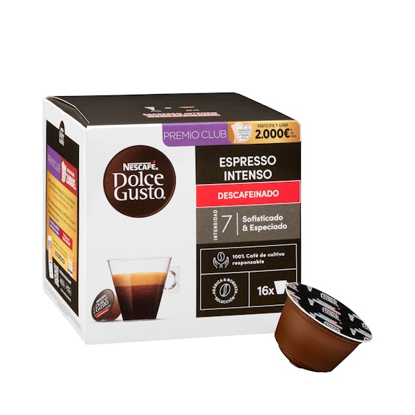 Café en cápsula descafeinado espresso intenso Dolce Gusto
