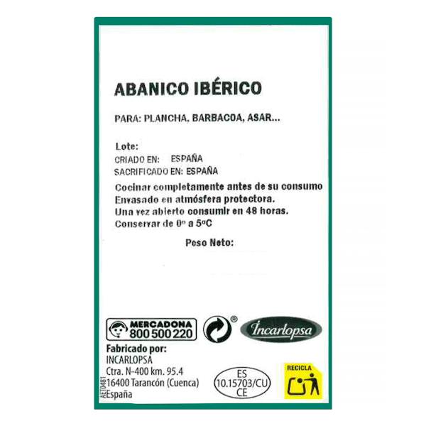 Etiqueta / ingredientes