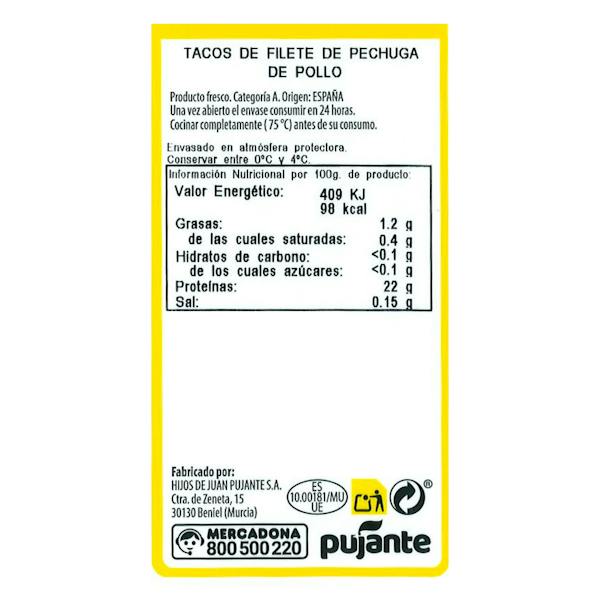 Etiqueta / ingredientes