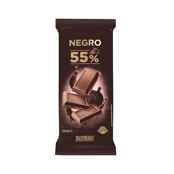 Chocolate negro 55% cacao Hacendado