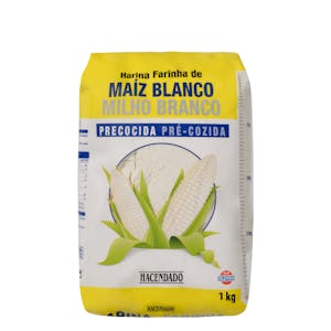 Harina de maíz blanco precocida Hacendado