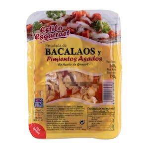 Ensalada de bacalaos y pimientos asados Ubago estilo esgarraet