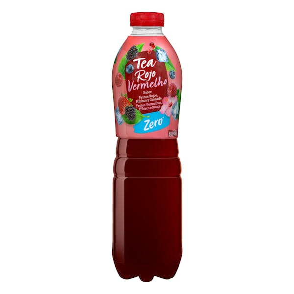 Imagen de Refresco té rojo zero Hacendado sabor frutos rojos, hibisco y granada