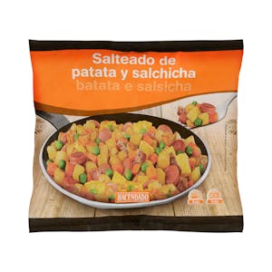 Salteado de patata y salchicha Hacendado ultracongelado
