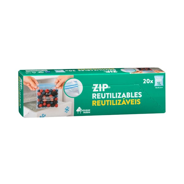 Imagen de Bolsas zip congelación medianas Bosque Verde