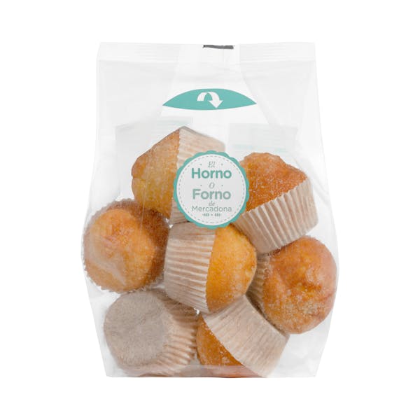 8 Magdalenas con azúcar