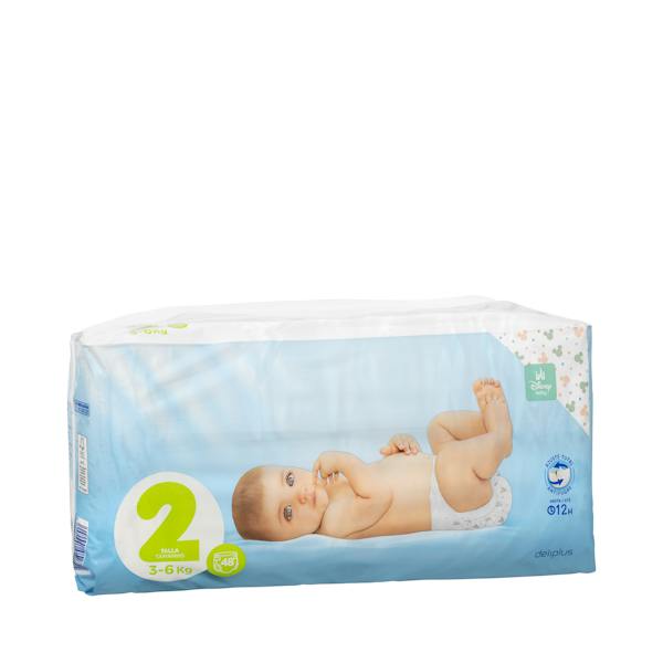 Imagen de Pañales bebé talla 2 Deliplus de 3-6 kg