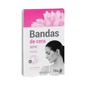 Bandas de cera facial Deliplus piel sensible