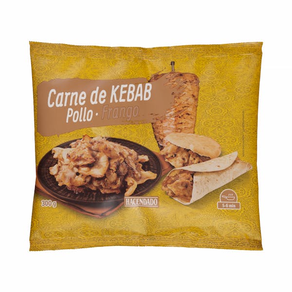 Imagen de Relleno para kebab con carne de pollo asado Hacendado ultracongelado