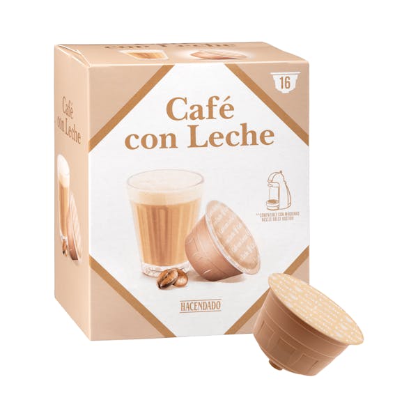 Café con leche en cápsula Hacendado