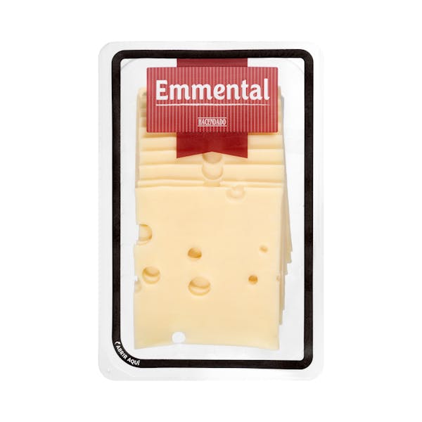 Queso lonchas emmental de vaca Hacendado