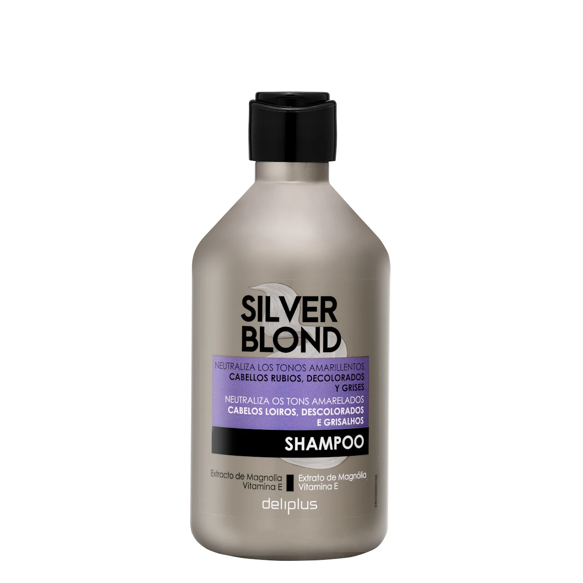 Champú Silver Blond Deliplus cabello rubio, decolorado y grises, – Mercadona – صورة إعلانية للمنتج