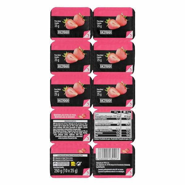Imagen de Mermelada de fresa monodosis Hacendado