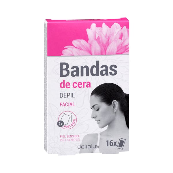 Imagen de Bandas de cera facial Deliplus piel sensible