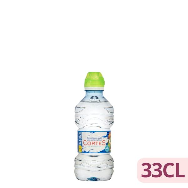 Agua mineral pequeña Cortes tapón infantil