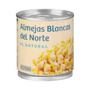 Almejas blancas del norte al natural Hacendado