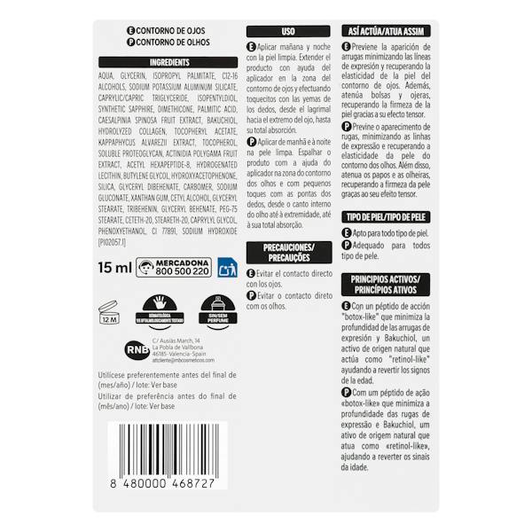 Etiqueta / ingredientes