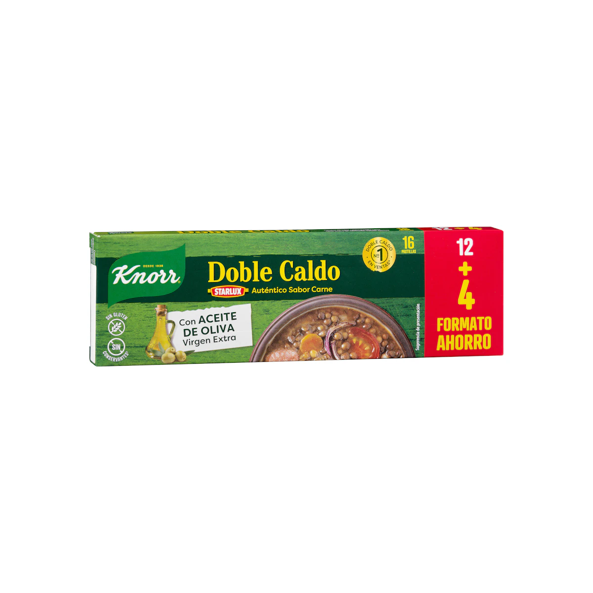 Doble caldo sabor clásico carne Knorr en pastillas – Mercadona – صورة إعلانية للمنتج