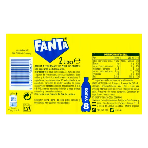 Refresco Fanta limón