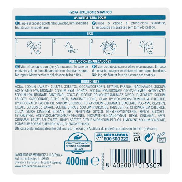 Etiqueta / ingredientes