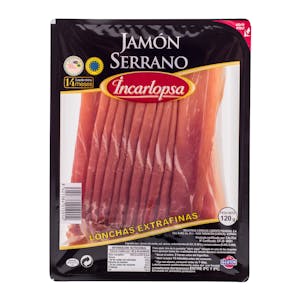 Jamón serrano Incarlopsa lonchas extrafinas