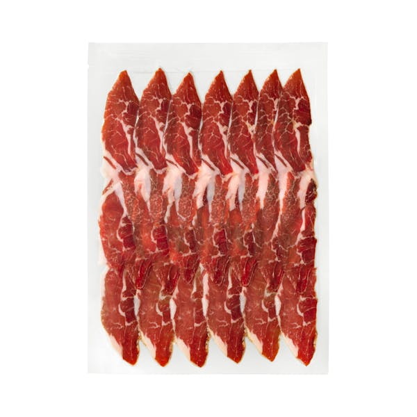 Jamón cebo ibérico cortado a máquina