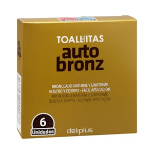 Toallitas rostro y cuerpo autobronceadoras Deliplus monodosis