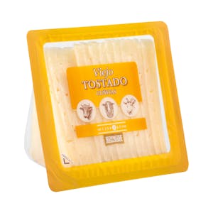 Queso viejo tostado mezcla Hacendado cortado en cuñitas