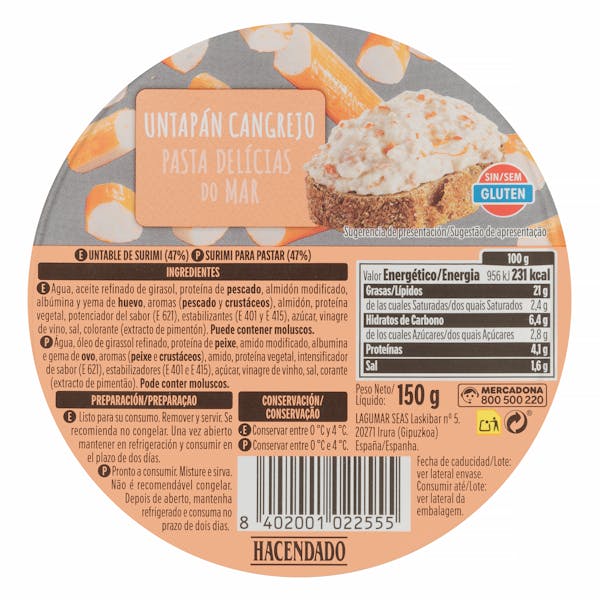 Untapán de cangrejo Hacendado