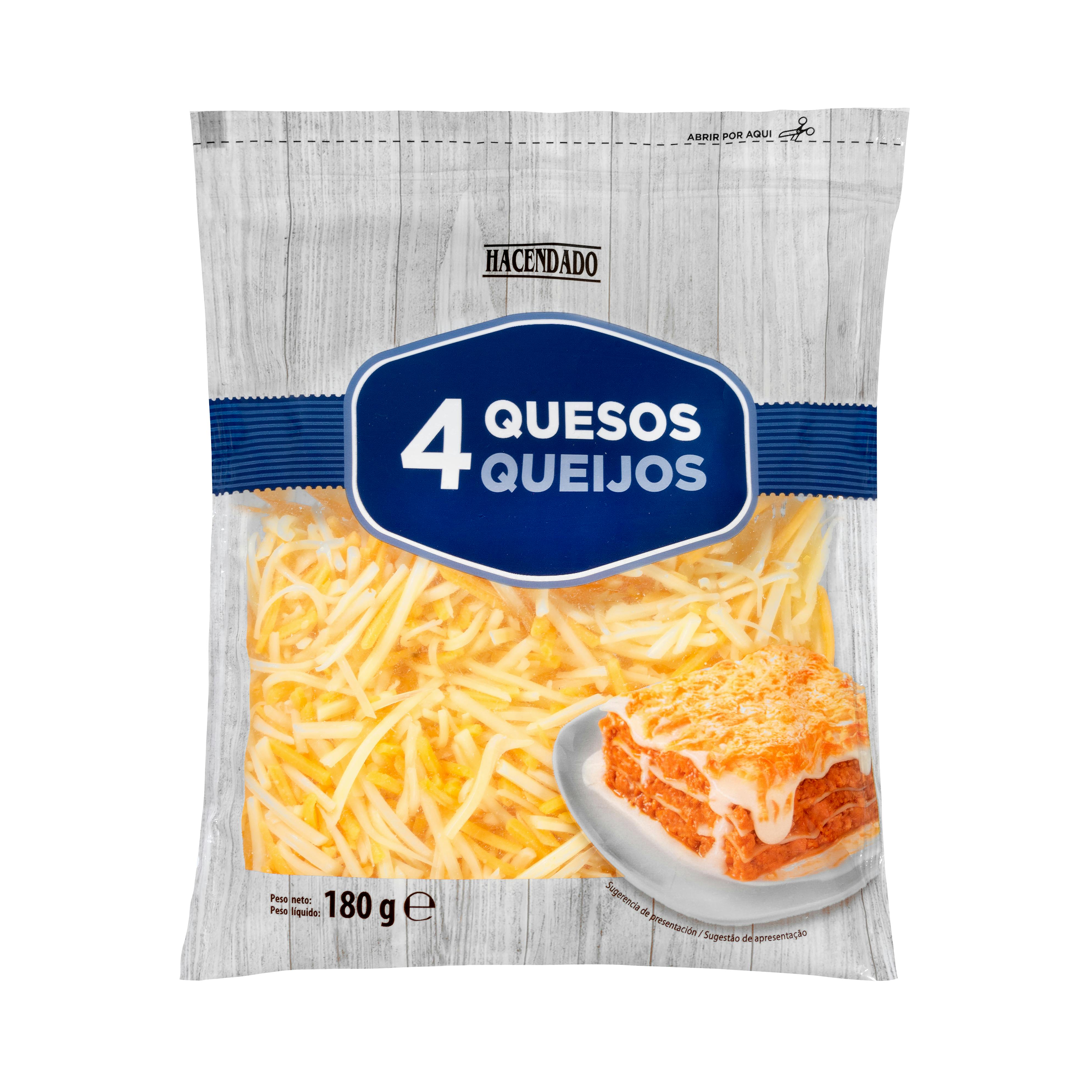 Queso Rallado 4 Quesos Hacendado | Mercadona Compra Online