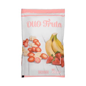 Dúo frutas fresa y plátano congeladas