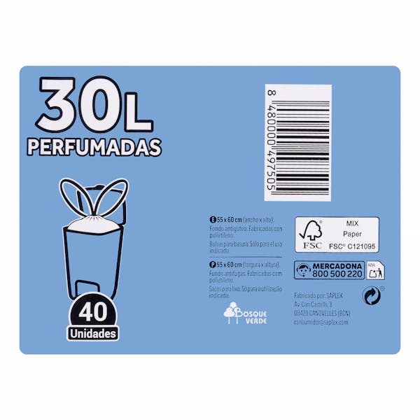 Bolsas de basura 30L Bosque Verde perfumadas