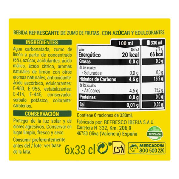 Etiqueta / ingredientes