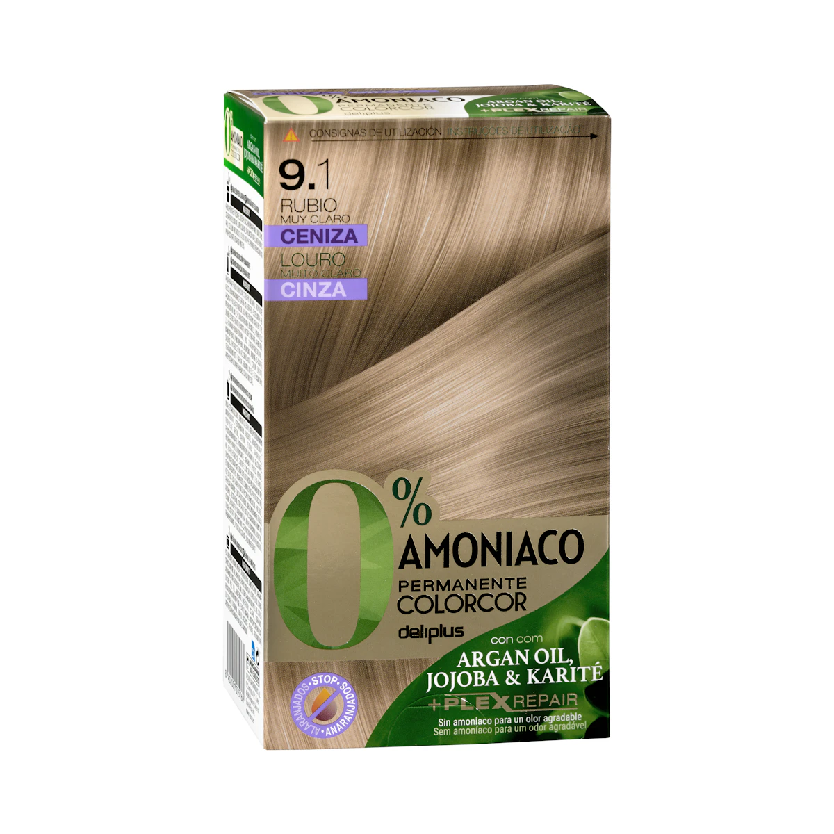Coloración permanente 0% amoníaco 9.1 rubio muy claro ceniza Colorcor – Mercadona – صورة إعلانية للمنتج